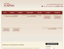 Tablet Screenshot of hotelkarai.com